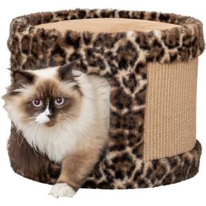 Trixie Scratching Cave Leo Cat Cave Fitted With Fleece & Jute Scratching Surface, Ø 38 × 30 Cm, Brown, Comfortable & Stable Cat Tree 48180 Trixie Scratching Cave Leo Cat Cave Fitted With Fleece & Jute Scratching Surface, Ø 38 × 30 Cm, Brown, Comfortable & Stable Cat Tree 48180