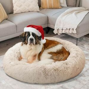 Best Friends by Sheri The Original Calming Donut Cat and Dog Bed in Shag Fur Taupe, Extra Large 45x45 Best Friends by Sheri The Original Calming Donut Cat and Dog Bed in Shag Fur Taupe, Extra Large 45x45