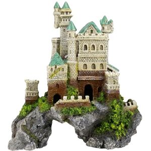 CLASSIC - Enchanted Castle on Rocks - 255 x 160 x 283mm - Resin - Hand-Painted - Aquarium Ornament CLASSIC - Enchanted Castle on Rocks - 255 x 160 x 283mm - Resin - Hand-Painted - Aquarium Ornament
