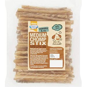Good Boy Medium Rawhide Chomp Sticks Dog Chews Made From 100 Percent Natural Hide Pack of 100 Dog Treats Natural Good Boy Medium Rawhide Chomp Sticks Dog Chews Made From 100 Percent Natural Hide Pack of 100 Dog Treats Natural