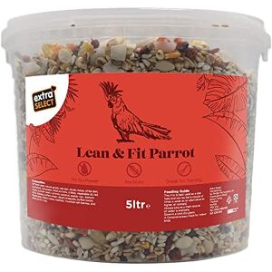 Extra Select Lean & Fit Parrot Food Bucket Low-Fat, Nut-Free, Sunflower-Free Complete Parrot Seed Mix 5 Litre Extra Select Lean & Fit Parrot Food Bucket Low-Fat, Nut-Free, Sunflower-Free Complete Parrot Seed Mix 5 Litre