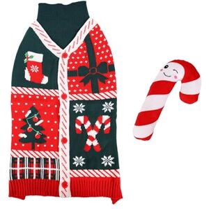Rosewood Cupid & Comet Box for Dogs, Medium – Festive Dog Jumper and Candy Cane Plush Toy, Holiday Dog Present, Christmas Outfit and Toy Set for Dogs, Fun for Pets Rosewood Cupid & Comet Box for Dogs, Medium – Festive Dog Jumper and Candy Cane Plush Toy, Holiday Dog Present, Christmas Outfit and Toy Set for Dogs, Fun for Pets