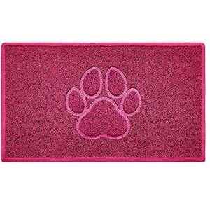 Nicoman PAW Shape Cat Litter Box Mat, Dog Food Feeding Tray Matt, Non-Slip, Easy Clean, Washable(75x44cm,Medium),PINK Nicoman PAW Shape Cat Litter Box Mat, Dog Food Feeding Tray Matt, Non-Slip, Easy Clean, Washable(75x44cm,Medium),PINK