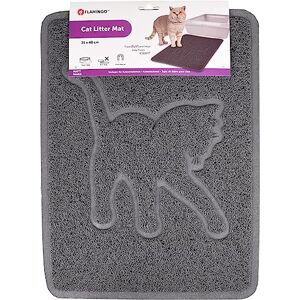 Flamingo LITTER TRAY MAT FOR CATS ROSIE GREY 35x48CM Flamingo LITTER TRAY MAT FOR CATS ROSIE GREY 35x48CM