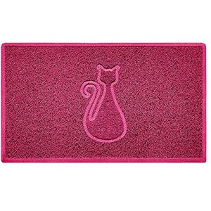 Nicoman CAT Shape Cat Litter Box Mat, Dog Food Feeding Tray Matt, Non-Slip, Easy Clean, Washable(75x44cm,Medium),PINK Nicoman CAT Shape Cat Litter Box Mat, Dog Food Feeding Tray Matt, Non-Slip, Easy Clean, Washable(75x44cm,Medium),PINK