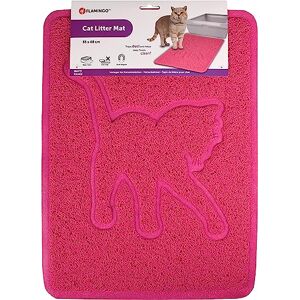 Flamingo LITTER TRAY MAT FOR CATS ROSIE FUCHSIA 35x48CM Flamingo LITTER TRAY MAT FOR CATS ROSIE FUCHSIA 35x48CM