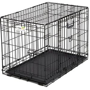 MidWest Homes for Pets Ovation Double Door Extra Large Folding Metal 122 cm (48-Inch) Long Dog Crate w/Divider Panel, Floor Protecting Feet, Leak-Proof Dog Pan, Extra Large Dog, Black; Model 1948DD MidWest Homes for Pets Ovation Double Door Extra Large Folding Metal 122 cm (48-Inch) Long Dog Crate w/Divider Panel, Floor Protecting Feet, Leak-Proof Dog Pan, Extra Large Dog, Black; Model 1948DD