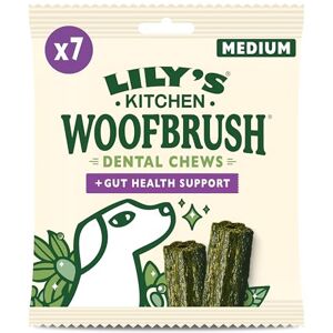 Lily's Kitchen Lily’s Kitchen Woofbrush Gut Health Support Medium Dental Dog Chew, Adult Dog 6xPacks(196g), Grain-free Recipe, With Natural Ingredients, for Medium Dogs Lily's Kitchen Lily’s Kitchen Woofbrush Gut Health Support Medium Dental Dog Chew, Adult Dog 6xPacks(196g), Grain-free Recipe, With Natural Ingredients, for Medium Dogs