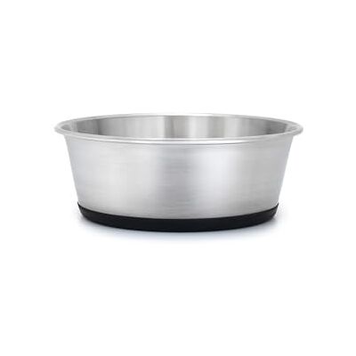 lionto Stainless Steel Feeding Bowl, 1900 ml, Food Grade Dog Bowl with Non-Slip Silicone Base, Rustproof Water Bowl for Dogs and Cats, Dishwasher Safe lionto Stainless Steel Feeding Bowl, 1900 ml, Food Grade Dog Bowl with Non-Slip Silicone Base, Rustproof Water Bowl for Dogs and Cats, Dishwasher Safe