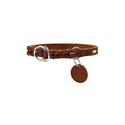 HUNTER SOLID EDUCATION training collar for dogs, leather, soft, non-slip, 50-55 (L), cognac HUNTER SOLID EDUCATION training collar for dogs, leather, soft, non-slip, 50-55 (L), cognac
