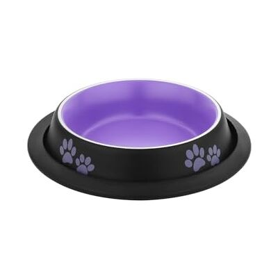 Patapalooza Non-Slip Pet Bowl, Paw Print, Assorted Colors, Pack of 3, Great for Feeding and Preventing Spills. Patapalooza Non-Slip Pet Bowl, Paw Print, Assorted Colors, Pack of 3, Great for Feeding and Preventing Spills.