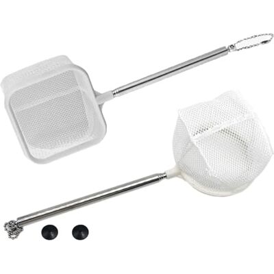 SHPDRFA Aquarium Fish Net with Extendable Handle, 2-Piece Set, Shrimp Skimming Net for Fish Tanks and Ponds SHPDRFA Aquarium Fish Net with Extendable Handle, 2-Piece Set, Shrimp Skimming Net for Fish Tanks and Ponds
