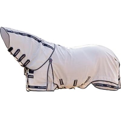 LeMieux Kudos Gladiator Fly Rug Breathable Fly and UV Protection Water-repellent and Quick-drying Extended belly flap Grey Size 5 Feet 9 Inches LeMieux Kudos Gladiator Fly Rug Breathable Fly and UV Protection Water-repellent and Quick-drying Extended belly flap Grey Size 5 Feet 9 Inches