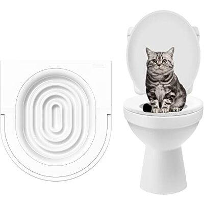 READAEER Cat Toilet Training Kit Train Your Cat to Use The Toilet, White READAEER Cat Toilet Training Kit Train Your Cat to Use The Toilet, White