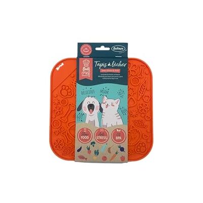 Bubimex BubiChef LickFun Lick Mat, Orange Bubimex BubiChef LickFun Lick Mat, Orange
