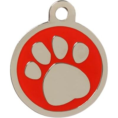 Wow Toys BWM Custom Engraved Pet ID Tag – Personalized Dog & Cat Tag Laser Engraved with Free Custom Text Strong Steel Split Ring, Various Designs & Sizes Red Paw, Large Wow Toys BWM Custom Engraved Pet ID Tag – Personalized Dog & Cat Tag Laser Engraved with Free Custom Text Strong Steel Split Ring, Various Designs & Sizes Red Paw, Large