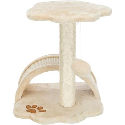 Trixie 43751 Vitoria Scratching Post 50 cm Beige Small Indoor Cat Furniture with 2 Sisal Scratching Areas, Plush Platform, Arch Hideaway and Dangling Toy for Kittens Trixie 43751 Vitoria Scratching Post 50 cm Beige Small Indoor Cat Furniture with 2 Sisal Scratching Areas, Plush Platform, Arch Hideaway and Dangling Toy for Kittens