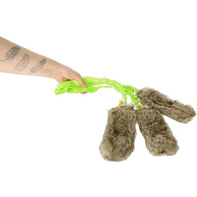 Dingo Waldemar Rutkowski DINGO Fleece Dog Toy Set: 3x Bungee Handle Squeaky Chaser Green Z30028 Dingo Waldemar Rutkowski DINGO Fleece Dog Toy Set: 3x Bungee Handle Squeaky Chaser Green Z30028