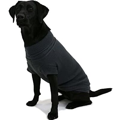 Ancol - Charcoal Cable Knit Woollen Dog Jumper Ancol - Charcoal Cable Knit Woollen Dog Jumper