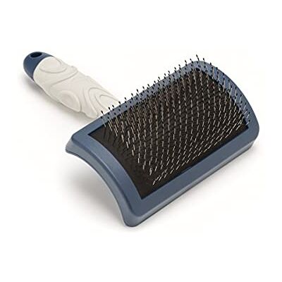 Mikki Dog, Puppy Grooming Curved Head Slicker Brush, Shedding tool, for Cockapoos, Labradoodles, Cavapoos and Golden Doodles, Blue, Grey,X-Small Mikki Dog, Puppy Grooming Curved Head Slicker Brush, Shedding tool, for Cockapoos, Labradoodles, Cavapoos and Golden Doodles, Blue, Grey,X-Small