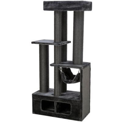 Trixie Antonio Cat Scratching Post with Cave & Hammock 167 cm, Anthracite Durable sisal scratching surfaces and soft pads provides scratching fun, play and relaxed retreat for cats Trixie Antonio Cat Scratching Post with Cave & Hammock 167 cm, Anthracite Durable sisal scratching surfaces and soft pads provides scratching fun, play and relaxed retreat for cats