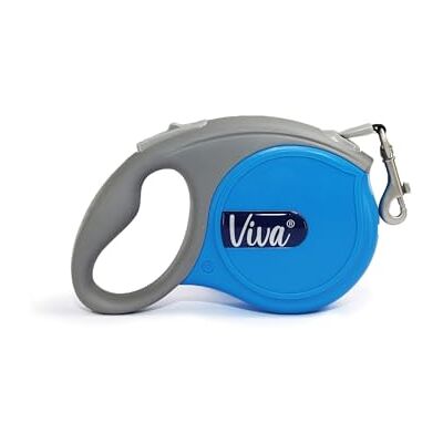 Ancol Viva Retractable Dog Lead in Blue Comfortable Grip Sturdy Pet Training Accessory Puppy Walking Leash 5m Small Ancol Viva Retractable Dog Lead in Blue Comfortable Grip Sturdy Pet Training Accessory Puppy Walking Leash 5m Small