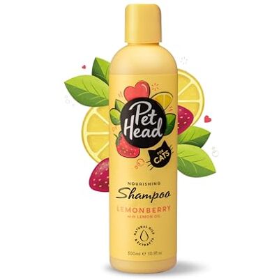 Pet Head Felin' Good Cat Shampoo Fruity Scent Shampoo for Smelly Cats Nourishing & Deodorising Professional Grooming Vegan pH-Neutral Lick-Safe Gentle Formula For Kittens 300ml Pet Head Felin' Good Cat Shampoo Fruity Scent Shampoo for Smelly Cats Nourishing & Deodorising Professional Grooming Vegan pH-Neutral Lick-Safe Gentle Formula For Kittens 300ml