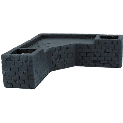 CLASSIC Aquarium Swim Through Under Gravel Corner Shelf Large Black 213 x 213 x 67 mm Natural Rock-Look Fish Tank Ornament Safe Resin Decoration for Freshwater Aquariums CLASSIC Aquarium Swim Through Under Gravel Corner Shelf Large Black 213 x 213 x 67 mm Natural Rock-Look Fish Tank Ornament Safe Resin Decoration for Freshwater Aquariums