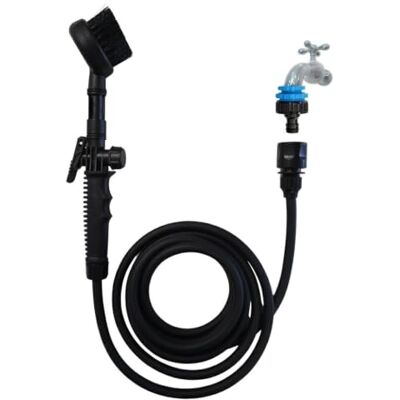 Mud Daddy Tap & Brush Dog Shower Hose Attachment, Muddy Dog Bath Brush Direct tap, 3m hose, Soft nylon bristles, Paw cleaner, Year-round for boots, bikes, camping & water sports Mud Daddy Tap & Brush Dog Shower Hose Attachment, Muddy Dog Bath Brush Direct tap, 3m hose, Soft nylon bristles, Paw cleaner, Year-round for boots, bikes, camping & water sports