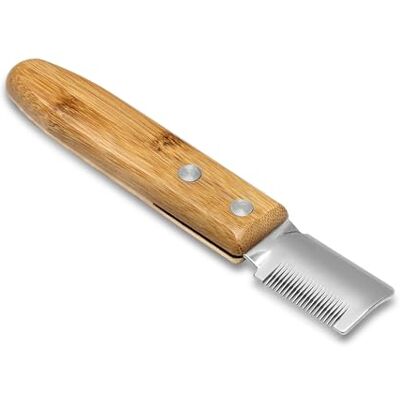 Mikki Bamboo Stripping Knife For Dog Grooming, For Stripping Overgrown Hair from Top Coat, Long Lasting Anti-Rust Blades, Easy Hold Contoured Handle, Fine Tooth for Silky Coated Dogs Mikki Bamboo Stripping Knife For Dog Grooming, For Stripping Overgrown Hair from Top Coat, Long Lasting Anti-Rust Blades, Easy Hold Contoured Handle, Fine Tooth for Silky Coated Dogs