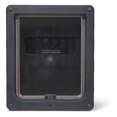 Dog Mate Medium Dog Door, Robust Locking Panel, Self-lining to 50mm, Grey Dog Mate Medium Dog Door, Robust Locking Panel, Self-lining to 50mm, Grey