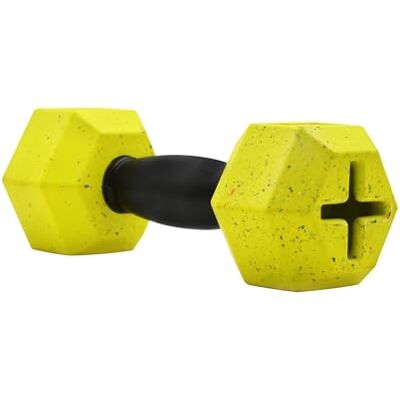 Arlee Home Fashions Nike Max Fusion Dumbbell Dog Chew Toy – Hi-Visibility Interactive Treat Dispenser, Tough Natural Rubber for Large Breeds, Made with Nike Grind, Yellow, Large Arlee Home Fashions Nike Max Fusion Dumbbell Dog Chew Toy – Hi-Visibility Interactive Treat Dispenser, Tough Natural Rubber for Large Breeds, Made with Nike Grind, Yellow, Large