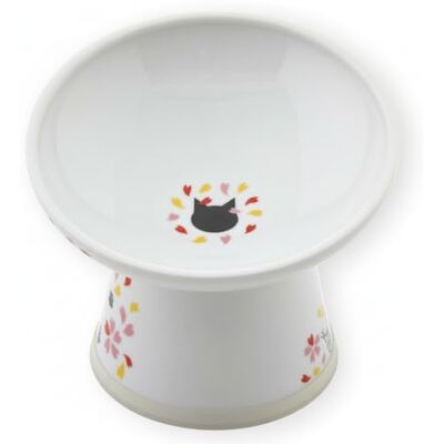 猫壱 Necoichi Extra Wide Raised Cat Food Bowl, Elevated, Prevent Neck & Whisker Fatigue, Dishwasher and Microwave Safe, No.1 Seller in Japan! (Sakura Limited Edition, Extra Wide Tilted) 猫壱 Necoichi Extra Wide Raised Cat Food Bowl, Elevated, Prevent Neck & Whisker Fatigue, Dishwasher and Microwave Safe, No.1 Seller in Japan! (Sakura Limited Edition, Extra Wide Tilted)