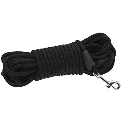 CHAPUIS SELLERIE Black Polypropylene Dog Lead 8mm Diameter 10m Length Small CHAPUIS SELLERIE Black Polypropylene Dog Lead 8mm Diameter 10m Length Small