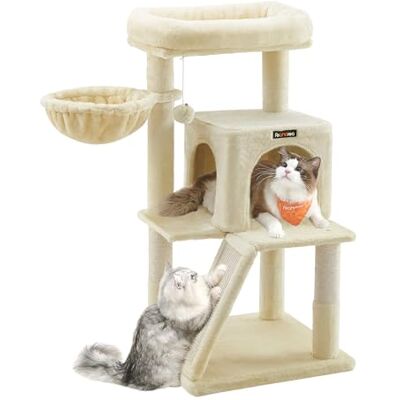 Feandrea Cat Tree Tower, Widened Perch for Large Cats, Beige PCT51MV1 Feandrea Cat Tree Tower, Widened Perch for Large Cats, Beige PCT51MV1
