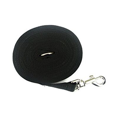Church Products UK 10ft 3m Long Dog Training Lead Leash Recall Obedience Tracking Large 25mm Webbing In BLACK Church Products UK 10ft 3m Long Dog Training Lead Leash Recall Obedience Tracking Large 25mm Webbing In BLACK