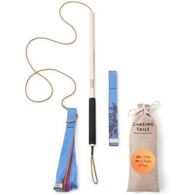 Chasing Tails Flirt Pole for Dogs & Cats Sturdy Aluminum Flirt Pole for Large Dogs & Small Pets Exercise, Safe Dog & Cat Chase Toy with Adjustable Rope 2 Pet Chasing Toys Included Chasing Tails Flirt Pole for Dogs & Cats Sturdy Aluminum Flirt Pole for Large Dogs & Small Pets Exercise, Safe Dog & Cat Chase Toy with Adjustable Rope 2 Pet Chasing Toys Included