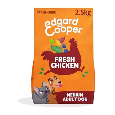 Edgard Cooper Edgard & Cooper Grain Free Dry Dog Food For Medium Breed Adult Dogs (2.5kg), Fresh Chicken, Balanced Fibre For Gut Health, With Apple, Sweet Potato, Kale and Blueberry, Never Meat Meal Edgard Cooper Edgard & Cooper Grain Free Dry Dog Food For Medium Breed Adult Dogs (2.5kg), Fresh Chicken, Balanced Fibre For Gut Health, With Apple, Sweet Potato, Kale and Blueberry, Never Meat Meal