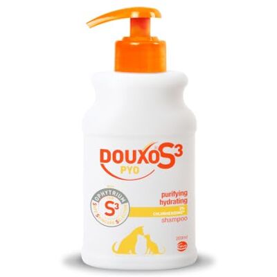 Douxo S3 PYO Antibacterial and Antifungal Dog and Cat Shampoo Hypoallergenic Fragrance Veterinary Recommended and Clinically Proven Created with dermatologists Safe Skincare Selection 200ml Douxo S3 PYO Antibacterial and Antifungal Dog and Cat Shampoo Hypoallergenic Fragrance Veterinary Recommended and Clinically Proven Created with dermatologists Safe Skincare Selection 200ml