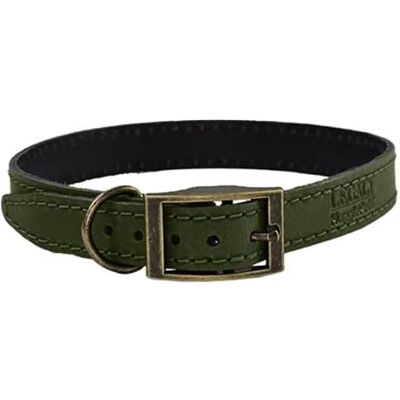 HugglePets Legacy Leather Dog Collar - Khaki HugglePets Legacy Leather Dog Collar - Khaki