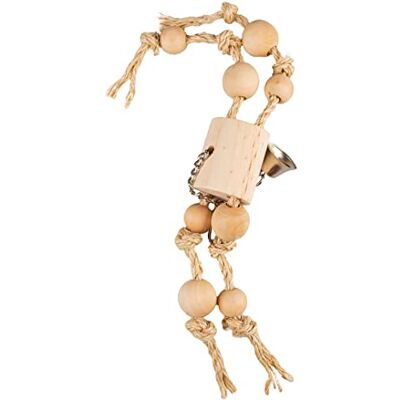 duvoplus , Sisal Rope and Wooden Beads Toy 30 x 15 x 5.5 cm Beige Birds Beige duvoplus , Sisal Rope and Wooden Beads Toy 30 x 15 x 5.5 cm Beige Birds Beige