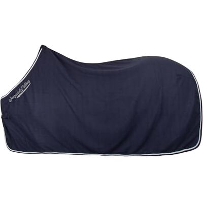Imperial Riding IRH Classic Fleece Blanket, Horse Fleece and Cooler Blanket, Blanket with Large Collar, Removable Cross Straps, Tail Cord and Logo, Navy, 125 Imperial Riding IRH Classic Fleece Blanket, Horse Fleece and Cooler Blanket, Blanket with Large Collar, Removable Cross Straps, Tail Cord and Logo, Navy, 125
