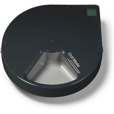 Closer Pets Cat Mate C500 5 Bowl Digital Timer-Controlled Automatic Pet Feeder For Cats and Small Dogs, Wet or Dry Food, Includes Twin Ice Packs, 5 Meals Up To 330 g Each, Grey Closer Pets Cat Mate C500 5 Bowl Digital Timer-Controlled Automatic Pet Feeder For Cats and Small Dogs, Wet or Dry Food, Includes Twin Ice Packs, 5 Meals Up To 330 g Each, Grey