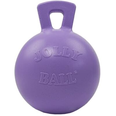 Jolly Pets Tug-n-Toss Heavy Duty Dog Toy Ball with Handle, 8 Inches/Large, Light Purple Jolly Pets Tug-n-Toss Heavy Duty Dog Toy Ball with Handle, 8 Inches/Large, Light Purple