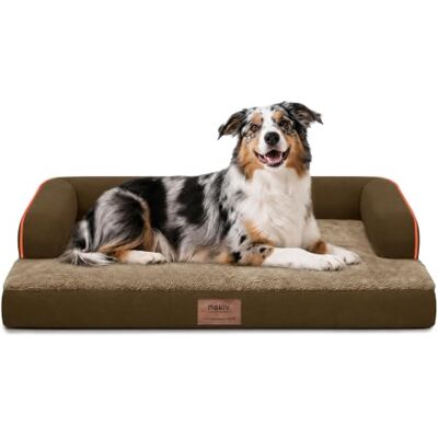 MEKIY Extra Large Dog Bed-Orthopedic Waterproof XL Dog Bed for XLarge Extra Big Dogs Foam Couch Sofa Washable with Removable Cover-Brown MEKIY Extra Large Dog Bed-Orthopedic Waterproof XL Dog Bed for XLarge Extra Big Dogs Foam Couch Sofa Washable with Removable Cover-Brown