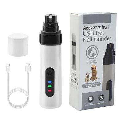 AXMQILY USB Chargeable Pet Nails Grinder 2 Speed Adjustable, A USB Rechargeable Pet Nails Grinder with Guard for Dog Cats Home Grooming Low Design AXMQILY USB Chargeable Pet Nails Grinder 2 Speed Adjustable, A USB Rechargeable Pet Nails Grinder with Guard for Dog Cats Home Grooming Low Design