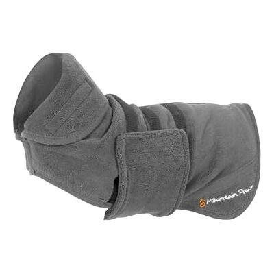 Mountain Paws Dog Drying Robe Microfibre Towel Robe Super Absorbent Bathrobe with Adjustable Collar/Hood & Belly Strap Super Soft Fast Drying Mountain Paws Dog Drying Robe Microfibre Towel Robe Super Absorbent Bathrobe with Adjustable Collar/Hood & Belly Strap Super Soft Fast Drying