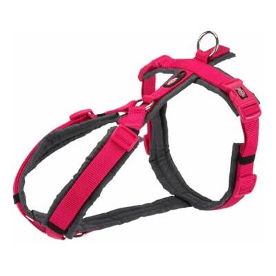 Trixie New Premium Trekking Harness, S-M: 44-53 cm/20 mm, Fuchsia/Graphite, Dog Trixie New Premium Trekking Harness, S-M: 44-53 cm/20 mm, Fuchsia/Graphite, Dog