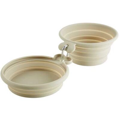 HUNTER Silicone Travel Bowl List, 350 ml, Tan, Pack of 2 HUNTER Silicone Travel Bowl List, 350 ml, Tan, Pack of 2