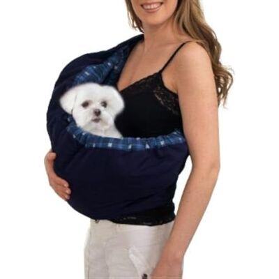 OrgMemory Pet Sling Carrier, Adjustable Bag, Small Dog Cat Outdoor Shoulder Carrier Most Suitable: 3-8 lbs (Blue Plaid) OrgMemory Pet Sling Carrier, Adjustable Bag, Small Dog Cat Outdoor Shoulder Carrier Most Suitable: 3-8 lbs (Blue Plaid)